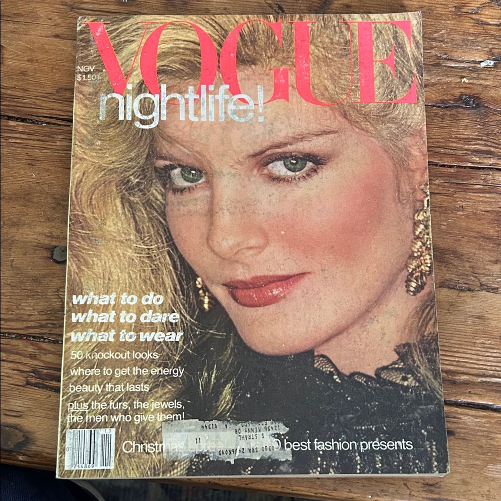 Vogue Nightlife Magazine November 1977 Renee Russo